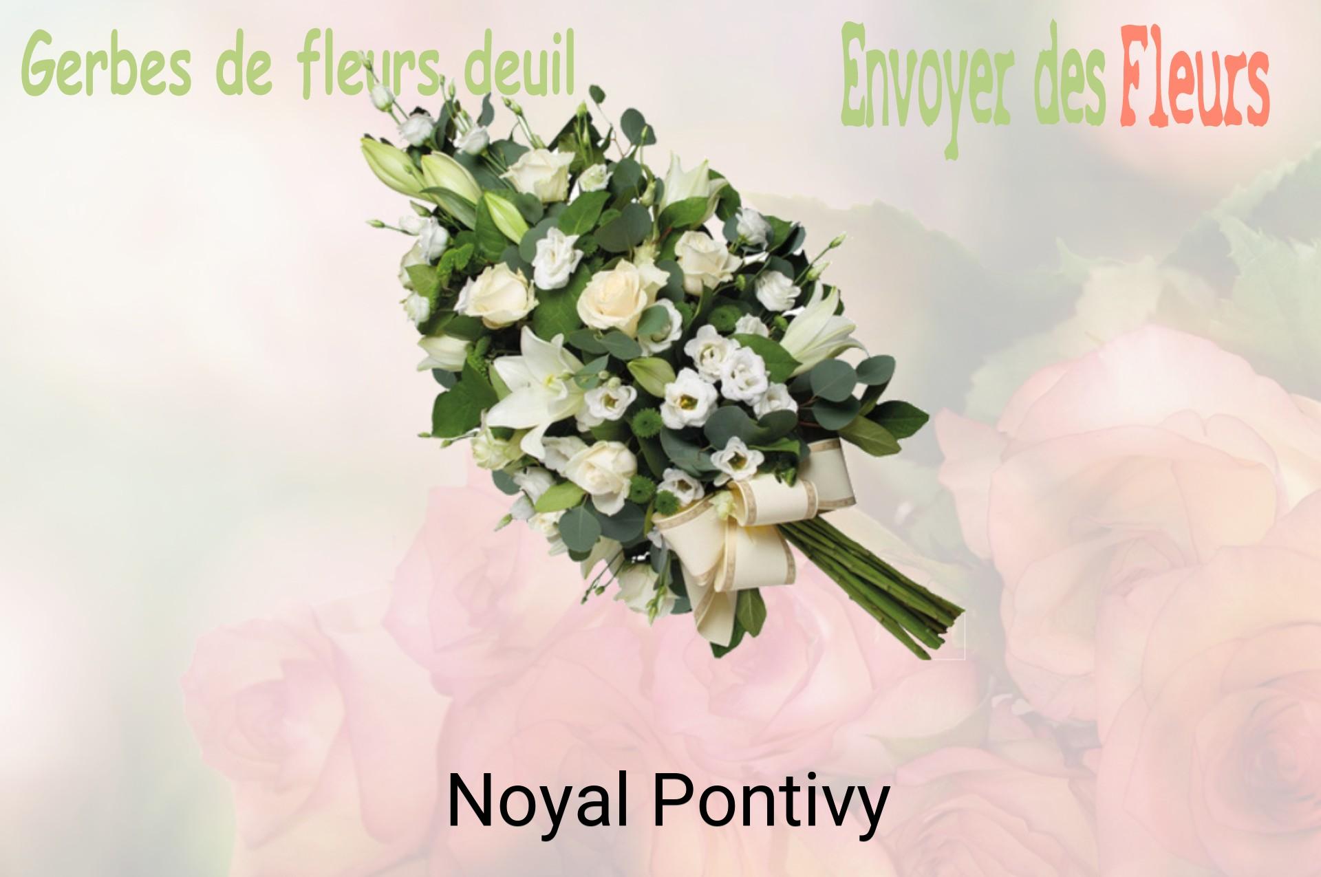 Gerbe de fleurs de deuil livrée à Noyal-Pontivy